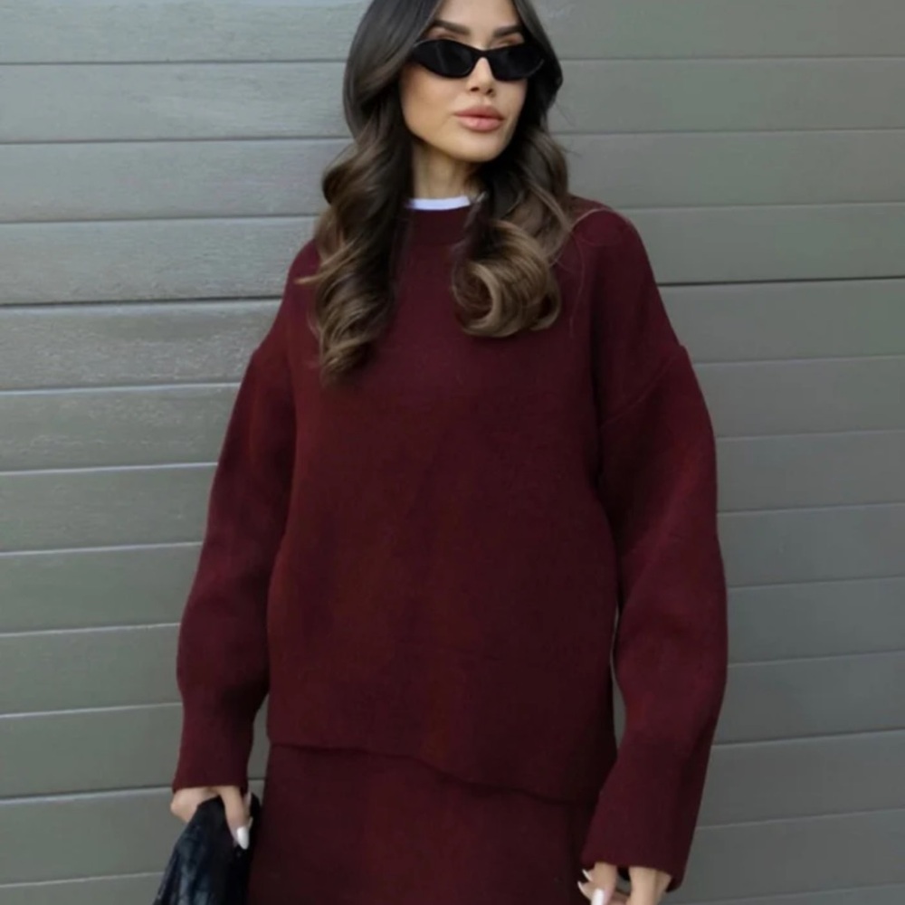 MIA Burgundy Sweater Dress